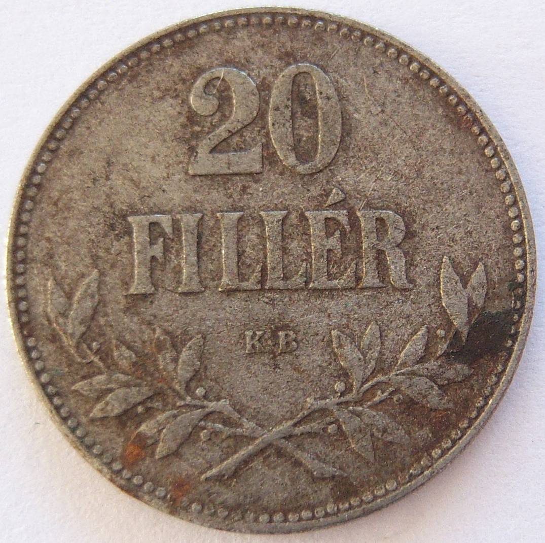  Ungarn 20 Filler 1920 Eisen   