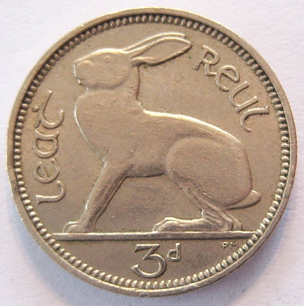  IRLAND IRELAND 3 Pence 1963   