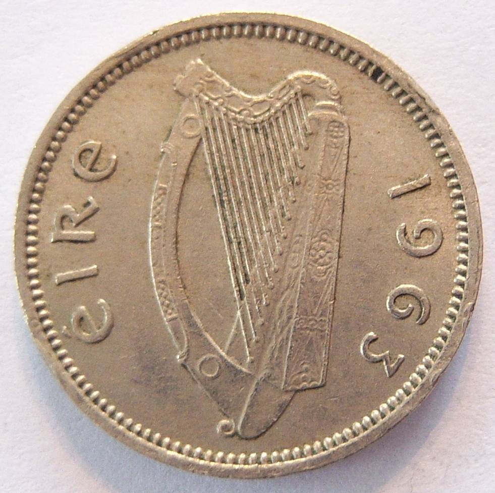  IRLAND IRELAND 3 Pence 1963   