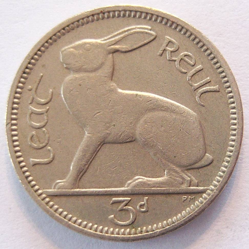  IRLAND IRELAND 3 Pence 1967   