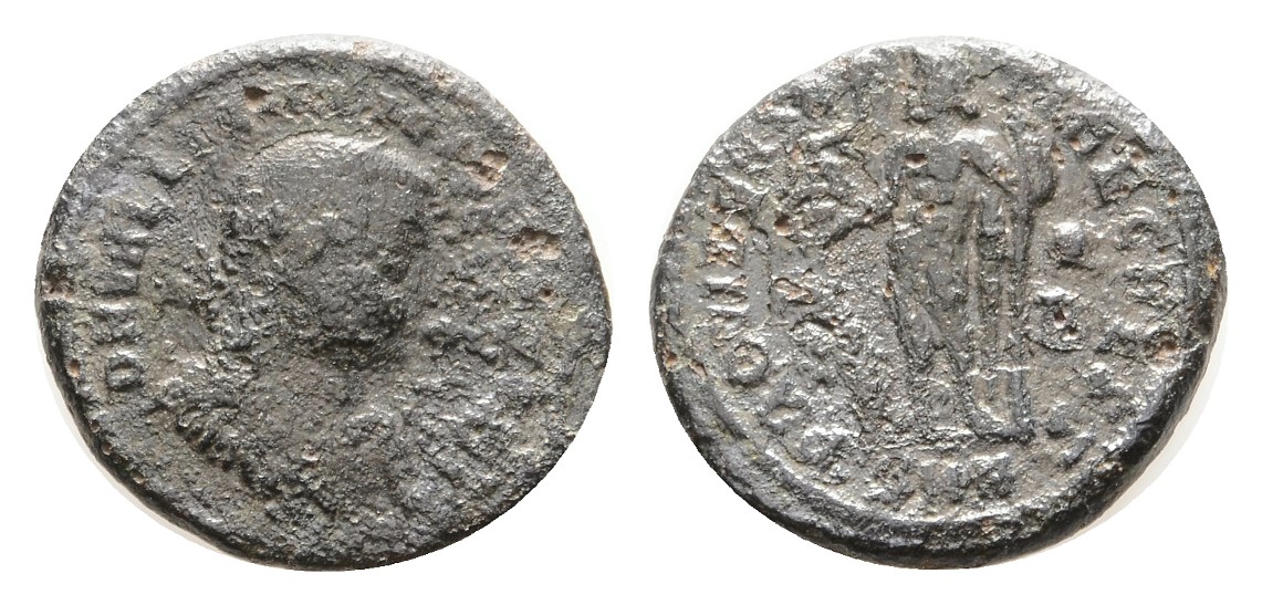  Linnartz Römische Kaiserzeit, Valentinianus, Follis, ungereinigt,   