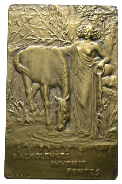  Plakette o.J.; Bronze, 96,51 g, 73 x 45 mm   