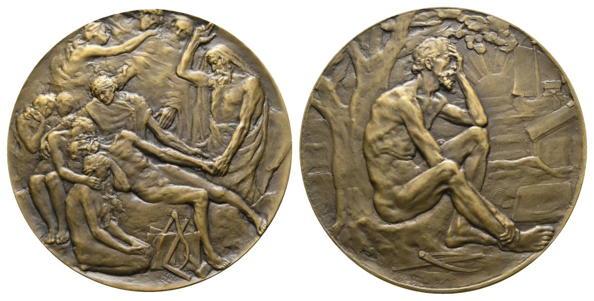  Medaille o.J.; Bronze, 122,39 g, Ø 68 mm   