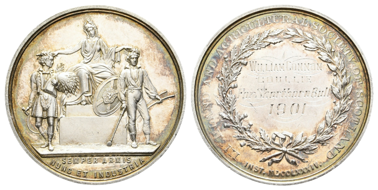  Schottland; Medaille 1901  Ag, 45,37 g, Ø 44 mm   
