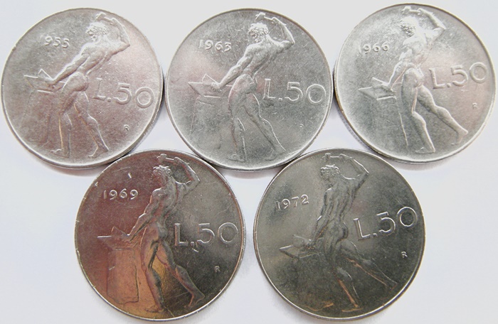 Italien 5 x 50 Lire