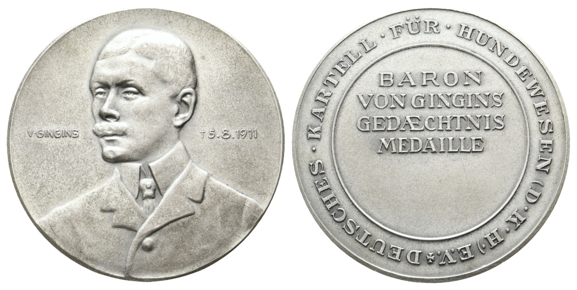  Deutsch; Medaille 1911; 900 Ag, 34,99 g, Ø 45 mm   