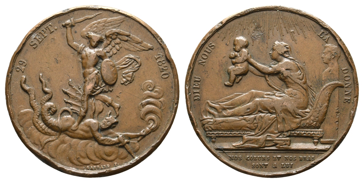  Medaille 1820; Kupfer, 33,78 g, Ø 38 mm   