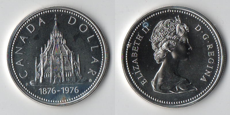  Kanada 1 Dollar 100th Anniversary of the Ottawa Parlimentary  1976 FM-Frankfurt   Feinsilber: 11,66g   