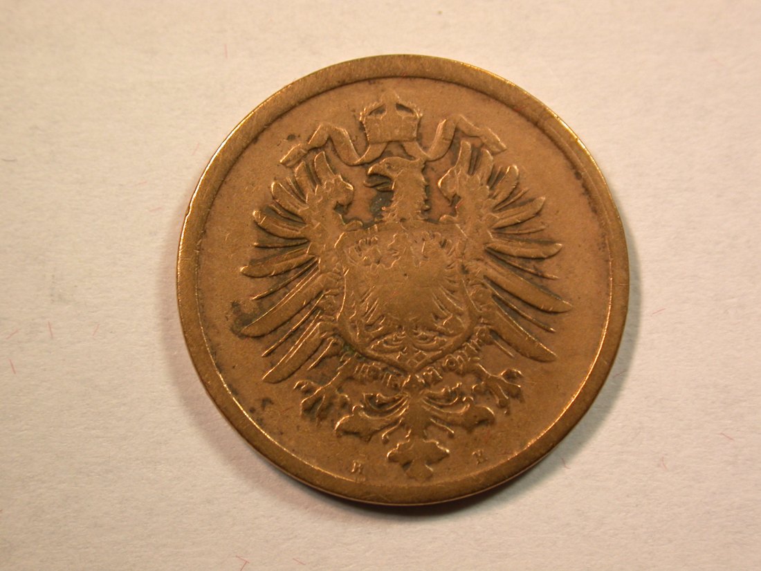  D12  KR  2 Pfennig 1875 H in  s+, gereinigt   Originalbilder   