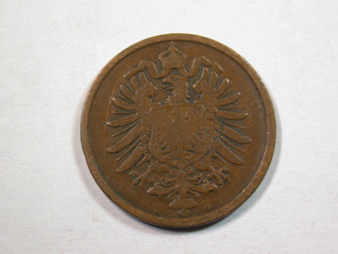  D12  KR  2 Pfennig 1874 H in  schön  Originalbilder   