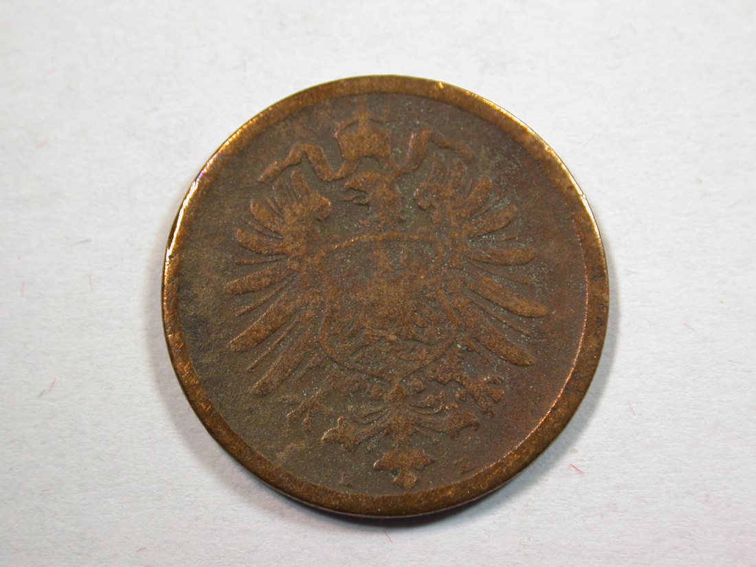  D12  KR  2 Pfennig 1874 E in f.schön  Originalbilder   