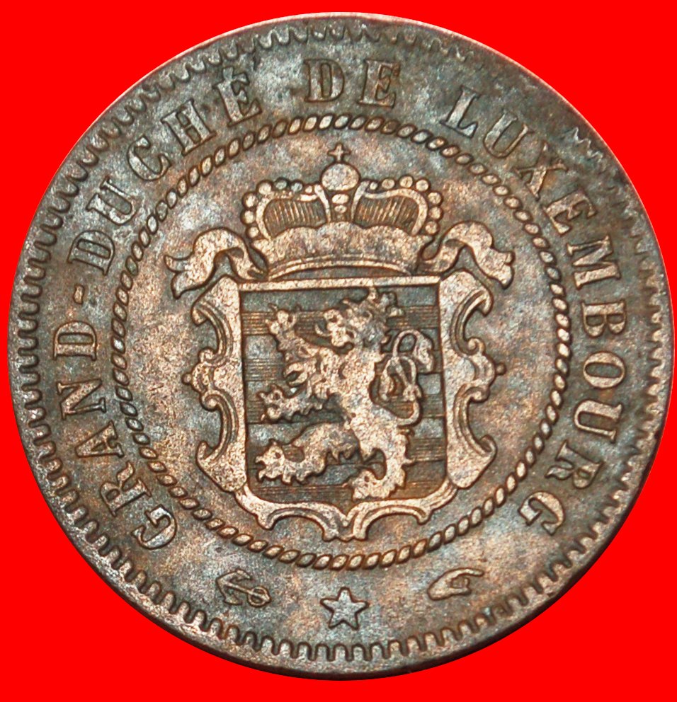  : FRANKREICH (1854-1870): LUXEMBURG ★ 5 CENTIMES 1855A! OHNE VORBEHALT!   