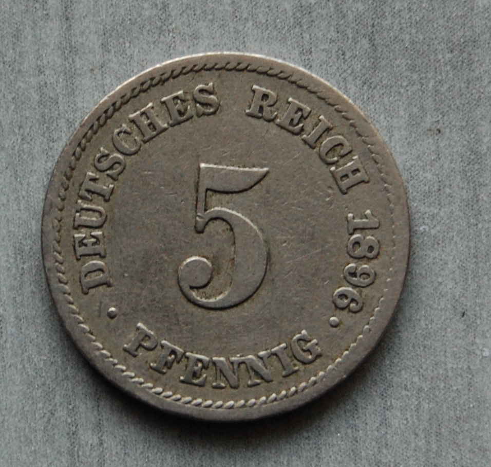 Kaiserreich 5 Pfennig 1896 J ss