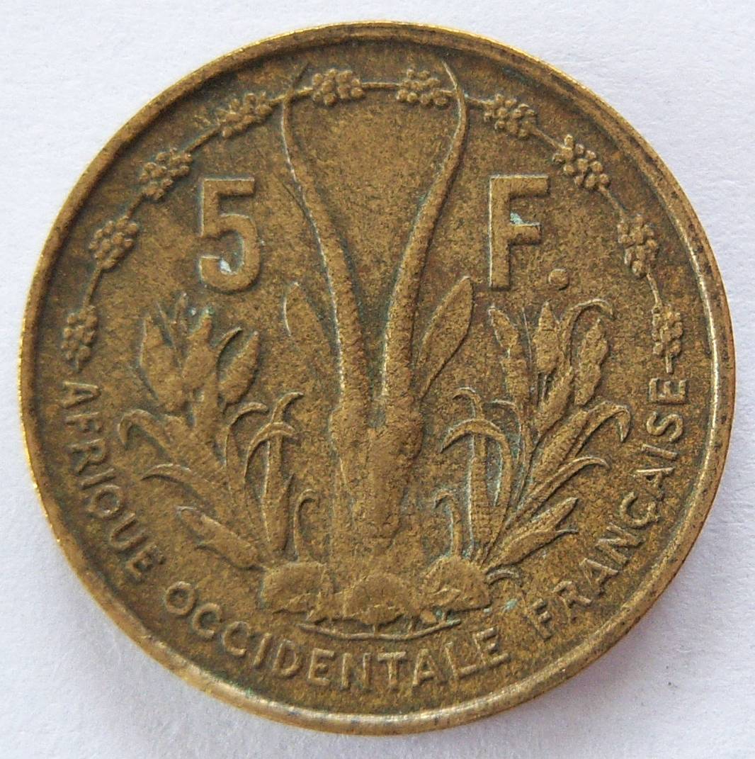 Französisch Westafrika 5 Francs 1956   