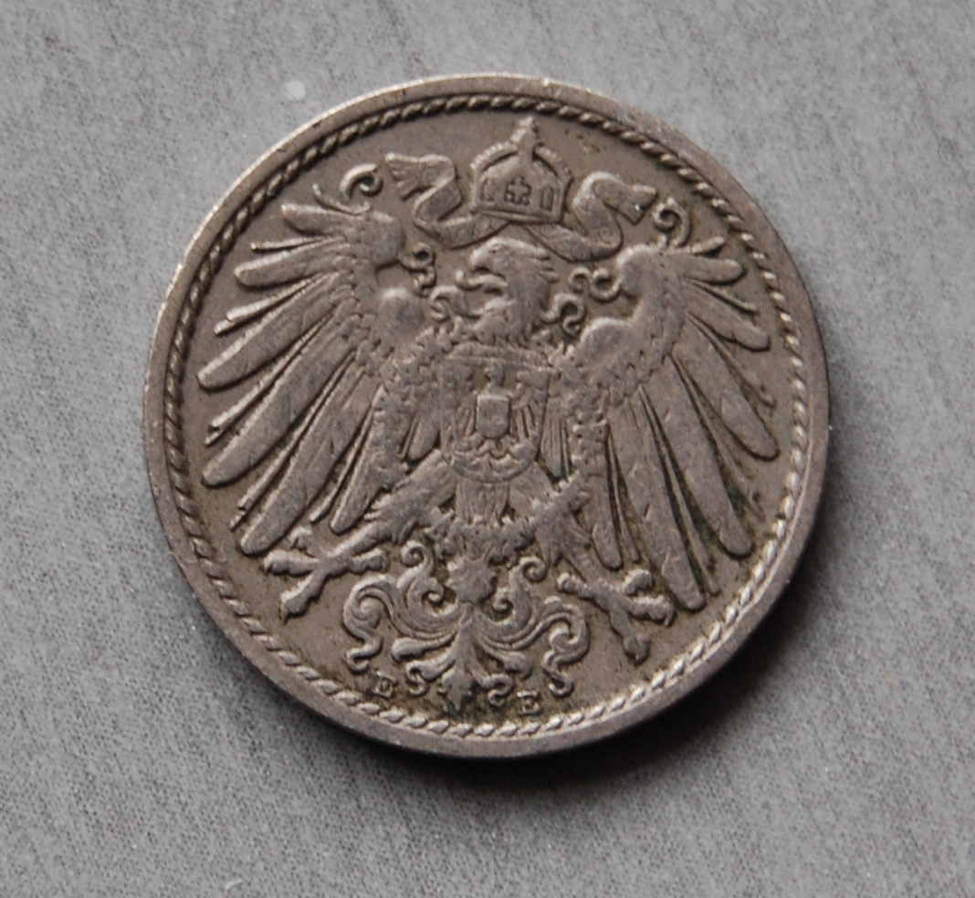 Kaiserreich 5 Pfennig 1894 E  ss+   