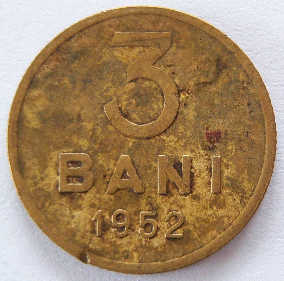  RUMÄNIEN ROMANIA 3 Bani 1952   