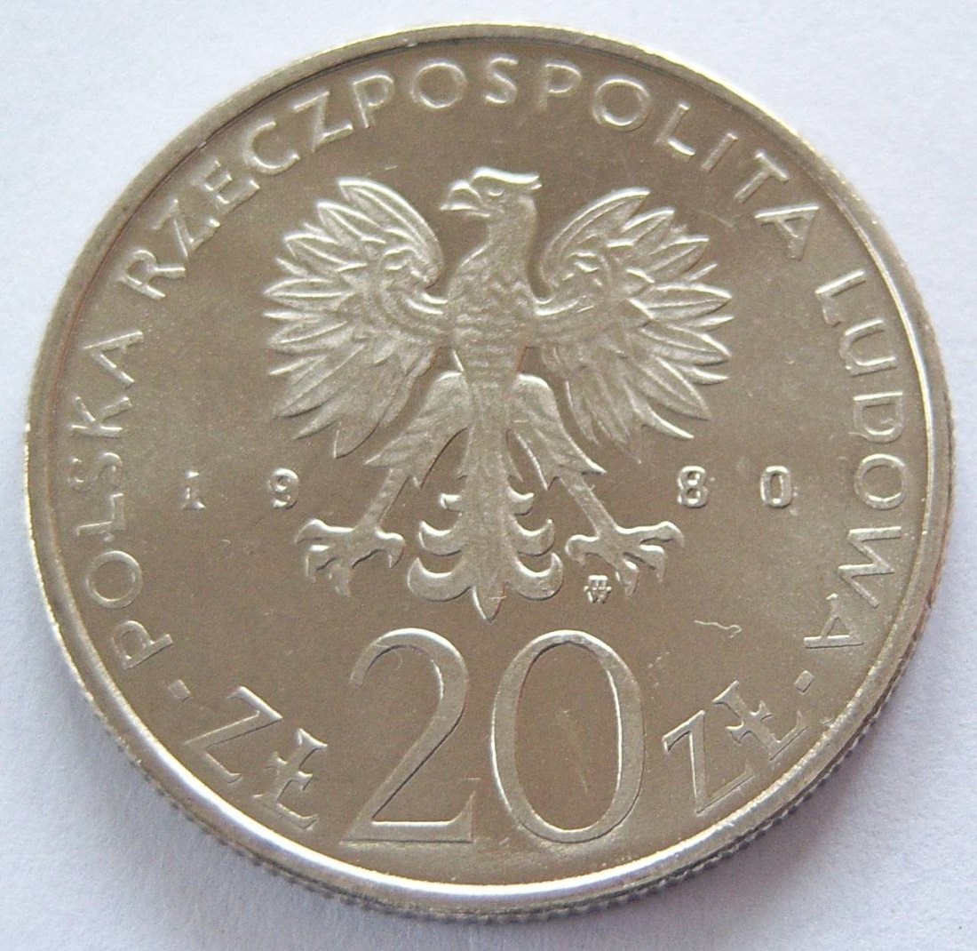  Polen 20 Zloty 1980 Olympiade Moskau   