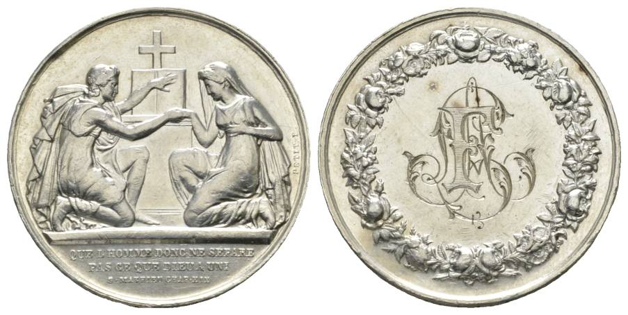  Frankreich; Medaille 1883 Ag; 14,03 g, Ø 32 mm   