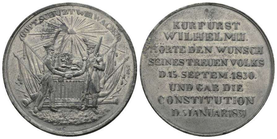  Wilhelm II; Medaille 1931, Zink, 25,74 g, Ø 44 mm   