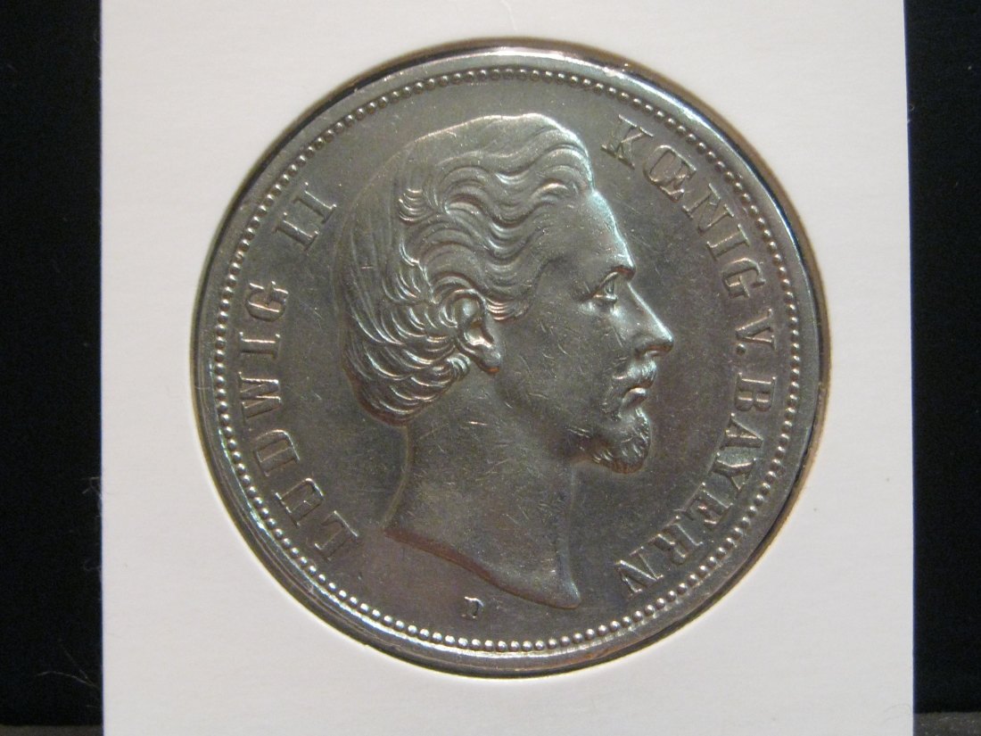GERMANY 5 MARK 1875 BAVARIA.GRADE-PLEASE SEE PHOTOS.