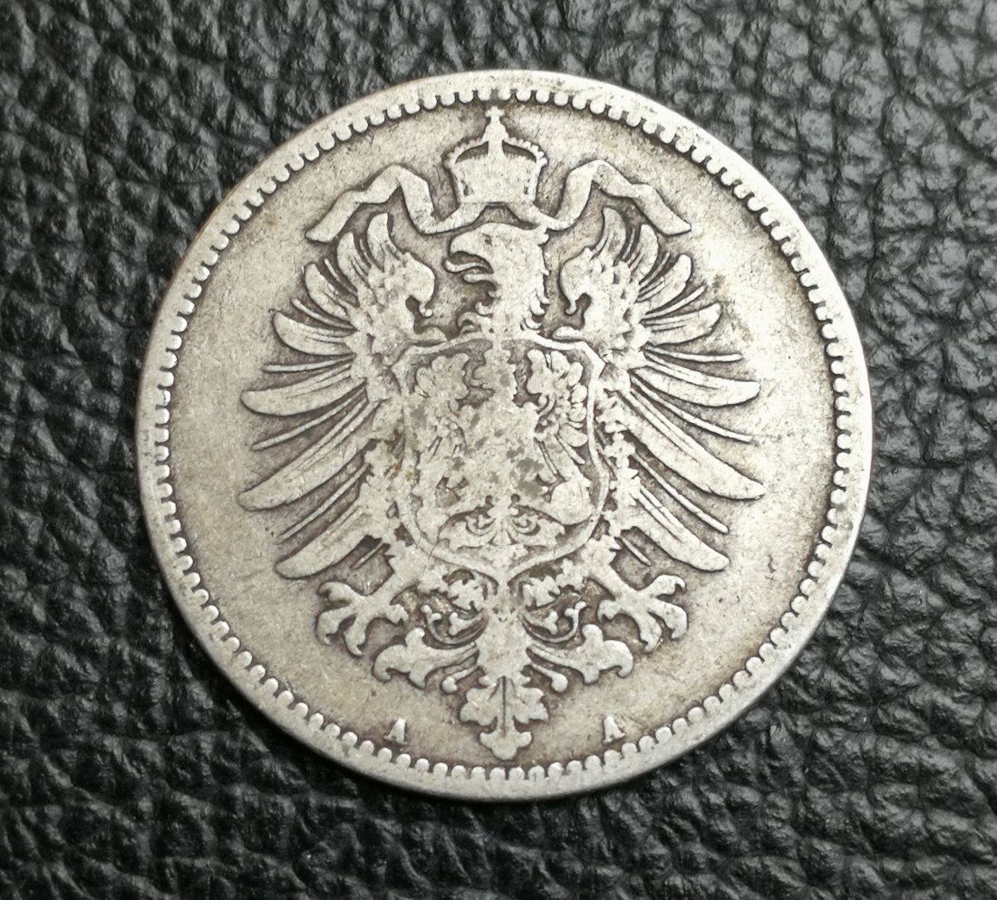  1 Mark 1873 A kleiner Adler Jaeger 9 Silber gute Erhaltung   