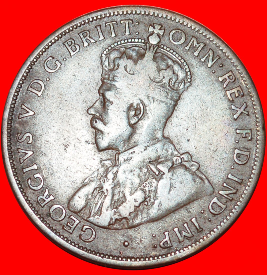  : INDIEN: AUSTRALIEN ★ 1 PENNY 1918I! Georg V. (1911-1936) OHNE VORBEHALT!   