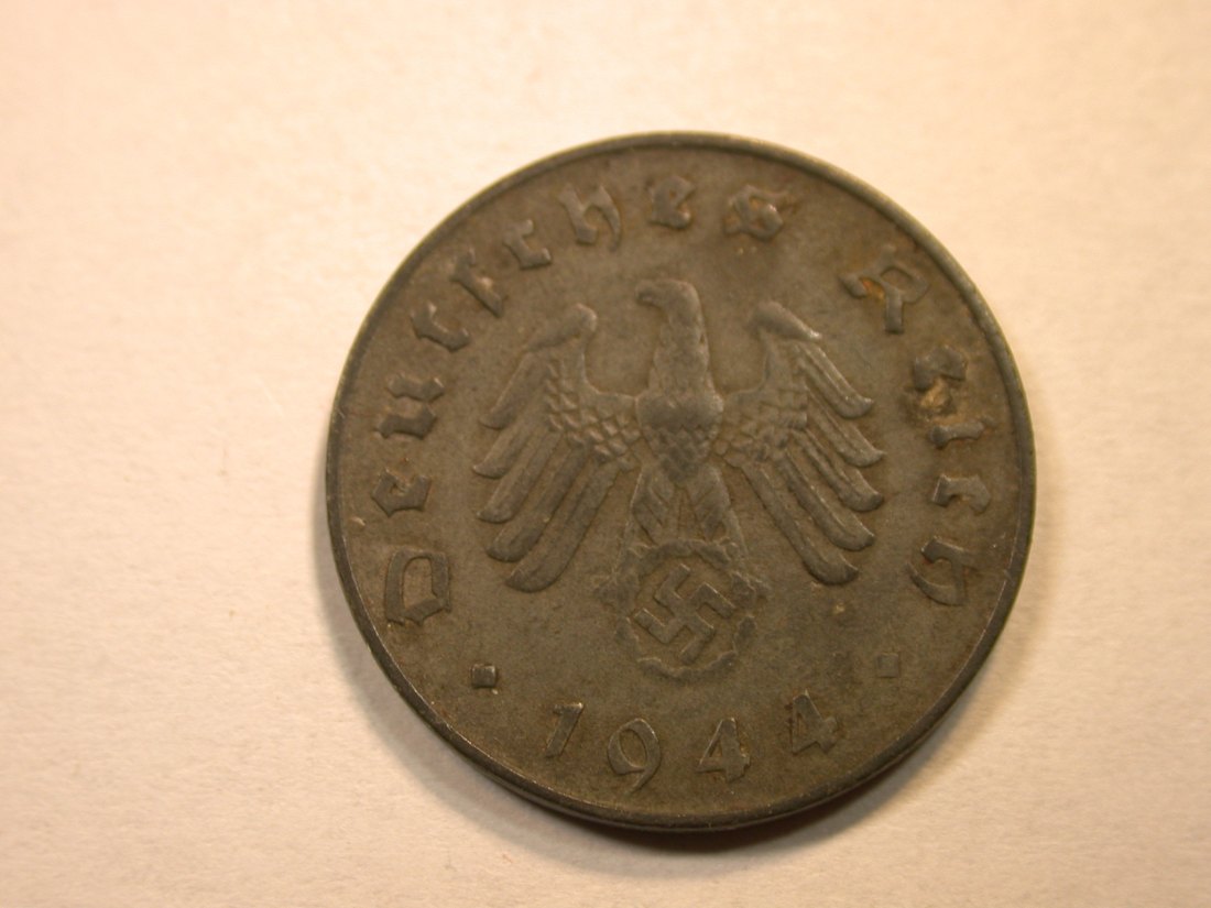  D13  3.Reich  10 Pfennig 1944 D in ss  Originalbilder   
