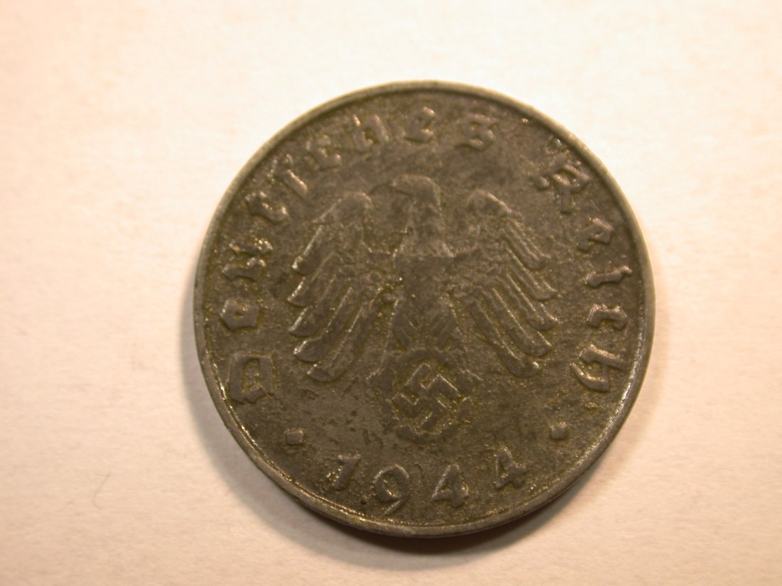  D13  3.Reich  10 Pfennig 1944 E in f.ss  Originalbilder   