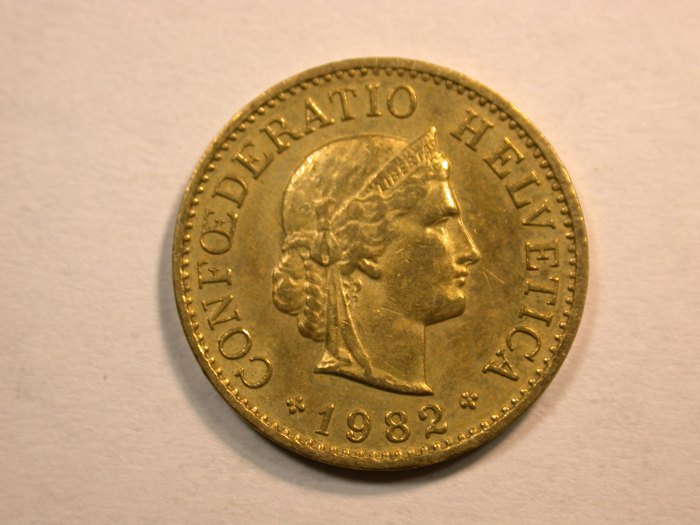 D13 Schweiz 5 Rappen 1982 in vz+ Originalbilder