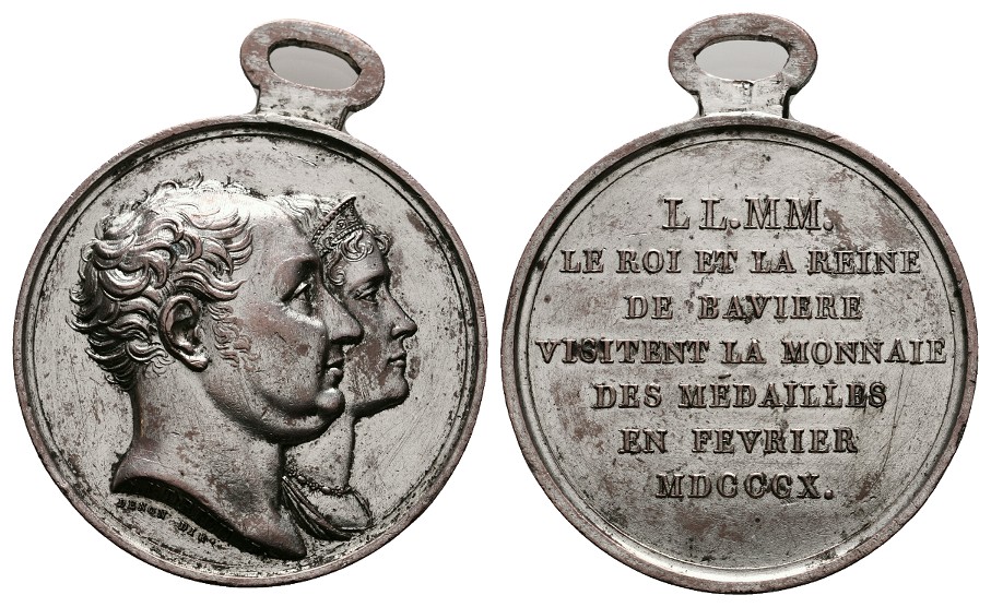  Linnartz Bayern vers. Bronzemedaille 1810(v. Andrieu)Besuch des Königspaares in Paris Gewicht: 35,5g   