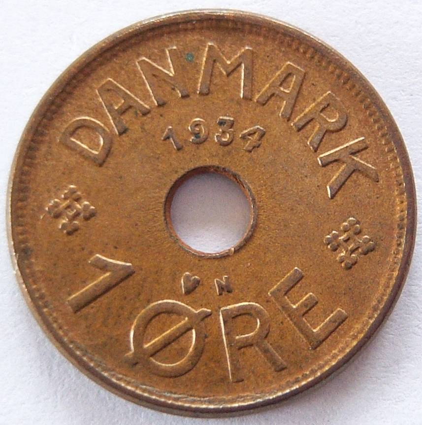  Dänemark 1 Öre 1934   