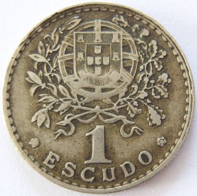  Portugal 1 Escudo 1944 K-N ss SEHR SELTENES JAHR !!!   