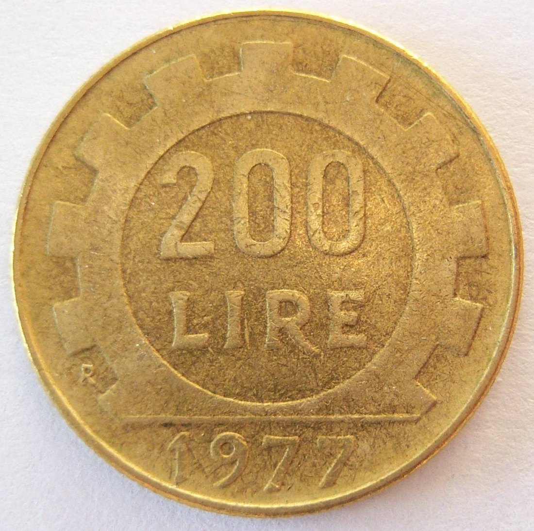  Italien 200 Lire 1977 besseres Jahr   