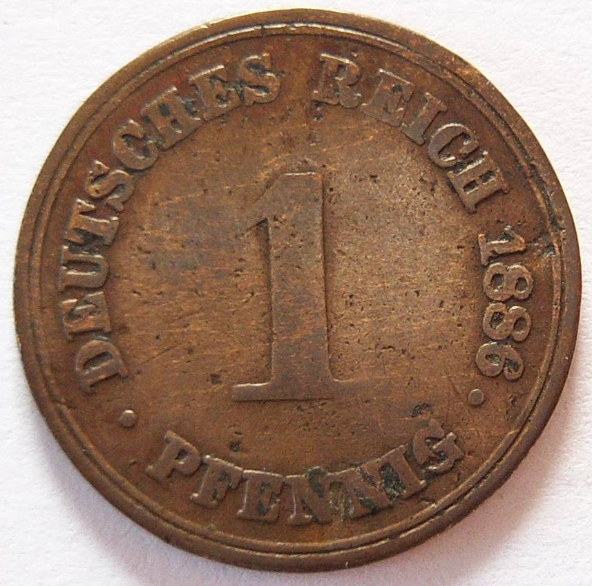  Deutsches Reich 1 Pfennig 1886 A   