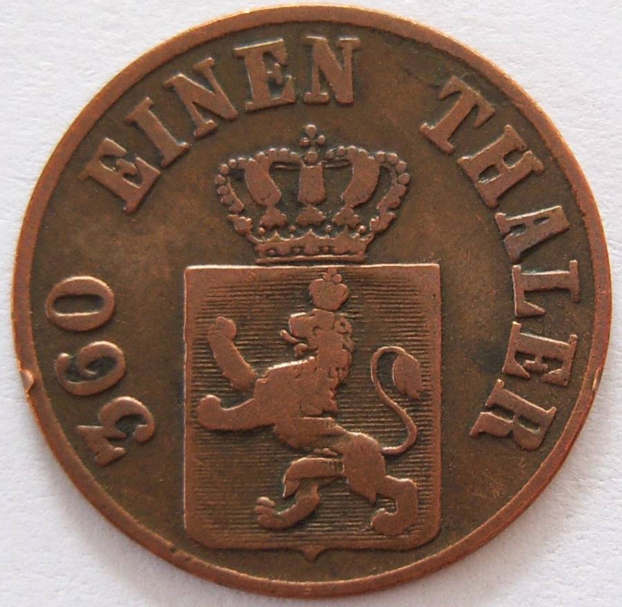  Hessen Kassel 1 Heller 1860   