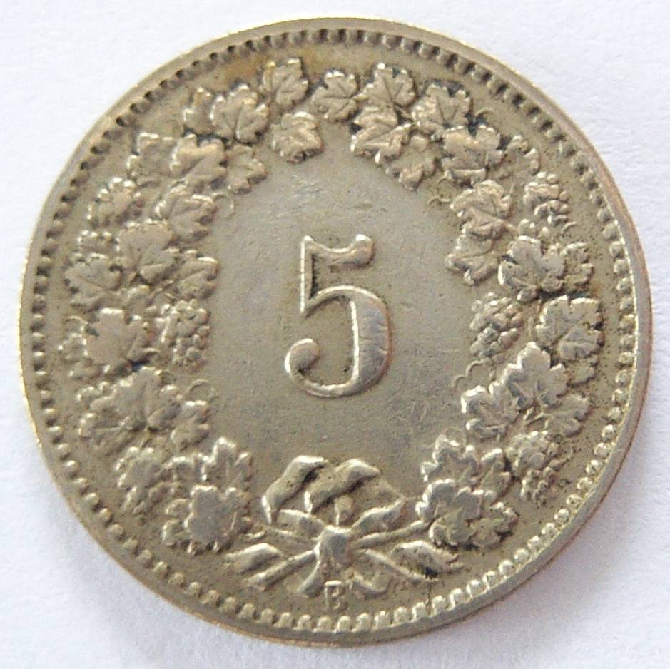  Schweiz 5 Rappen 1904 B   