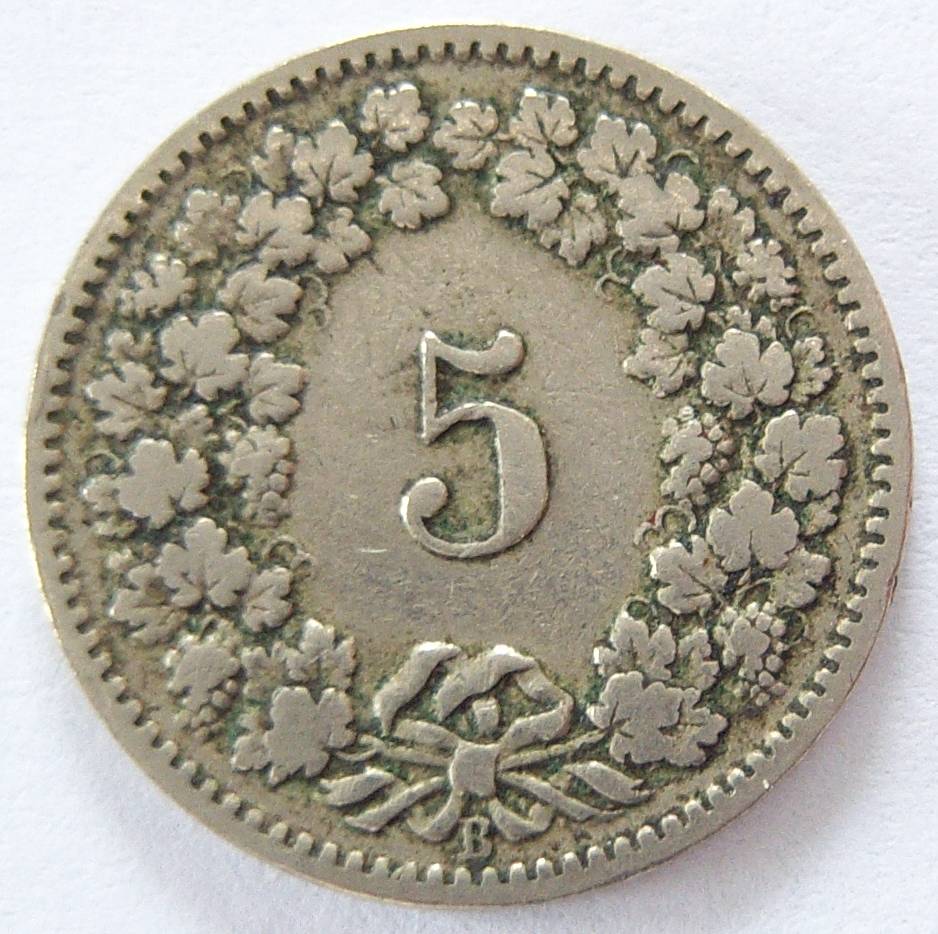  Schweiz 5 Rappen 1905 B   