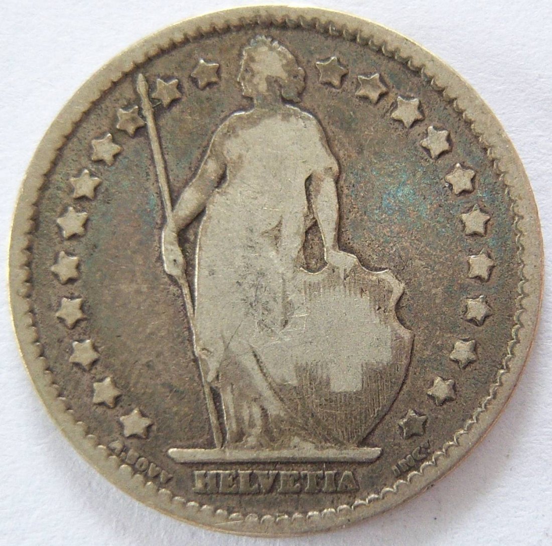  Schweiz 1 Franken 1876 B Silber   