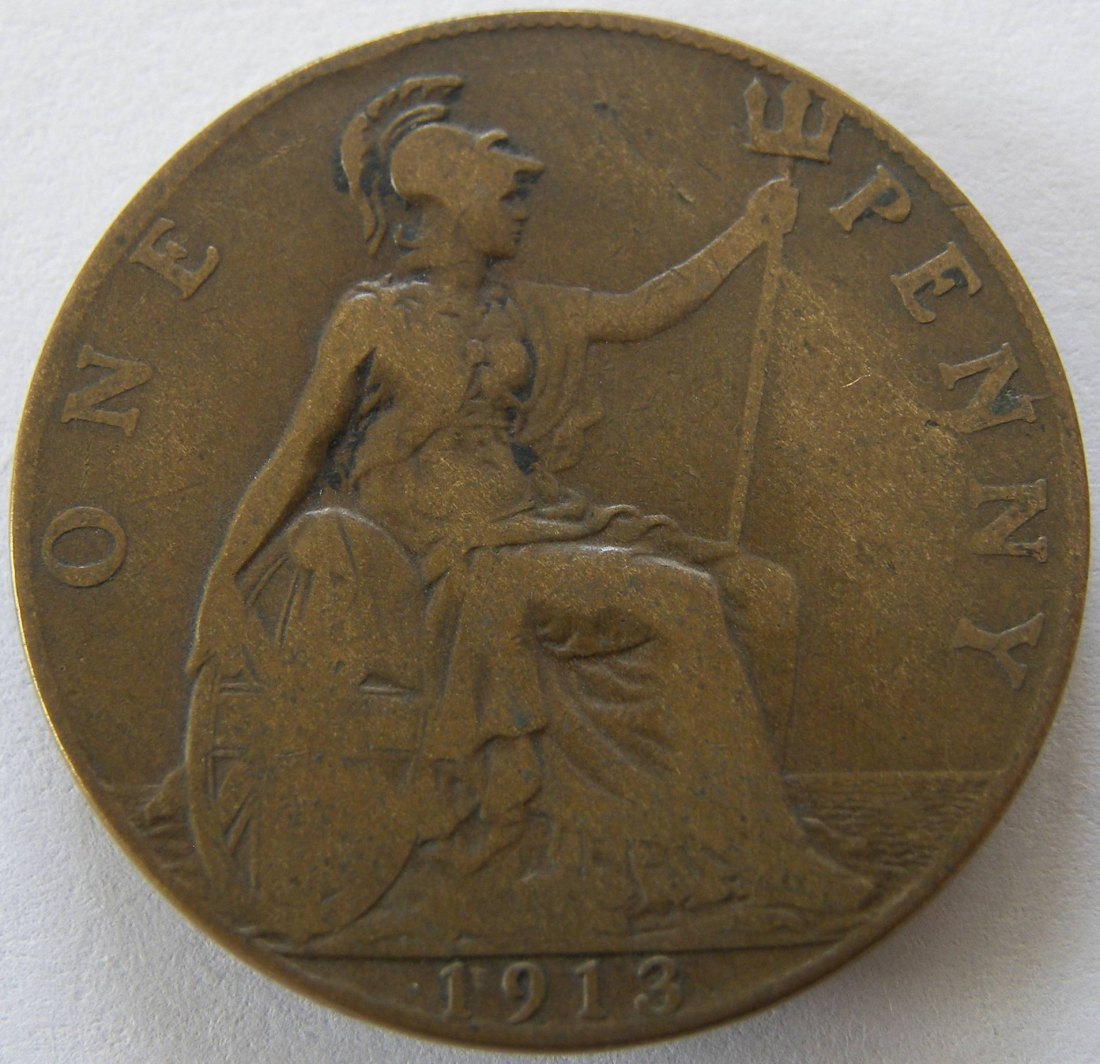  Grossbritannien One 1 Penny 1913   