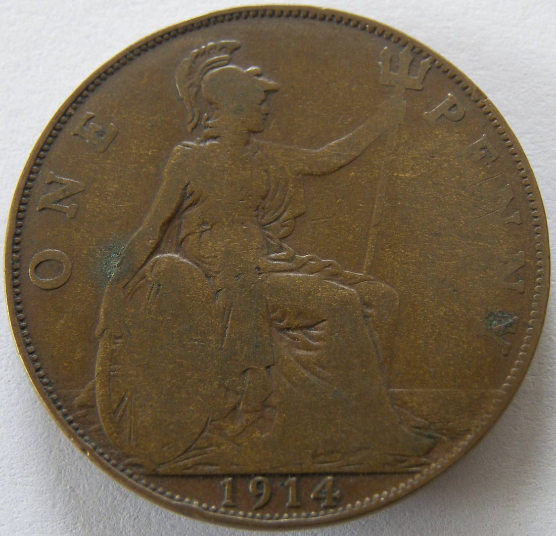  Grossbritannien One 1 Penny 1914   