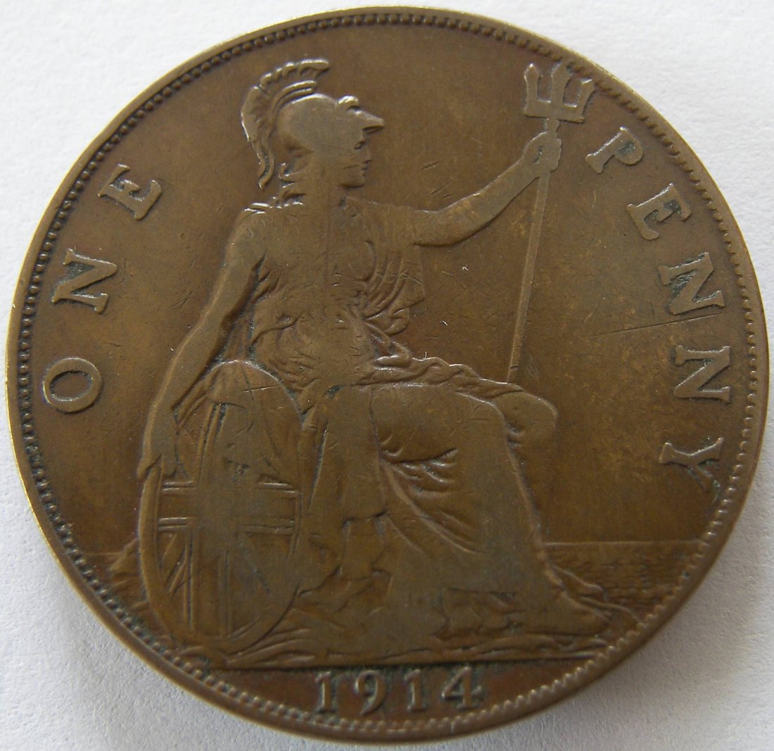  Grossbritannien One 1 Penny 1914   