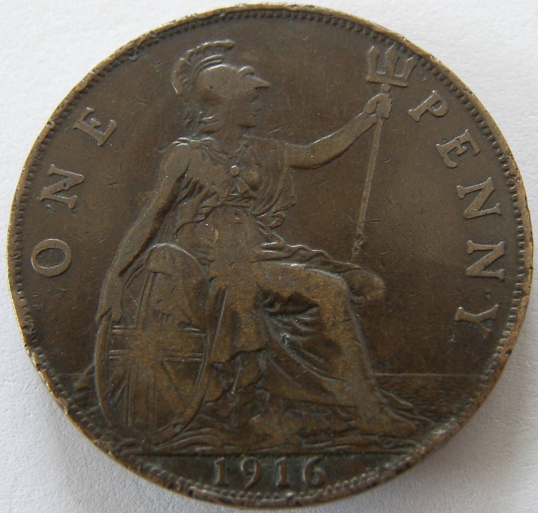  Grossbritannien One 1 Penny 1916   