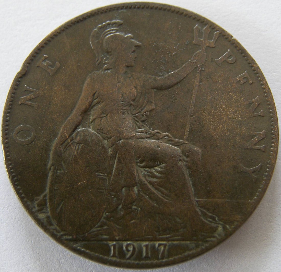  Grossbritannien One 1 Penny 1917   