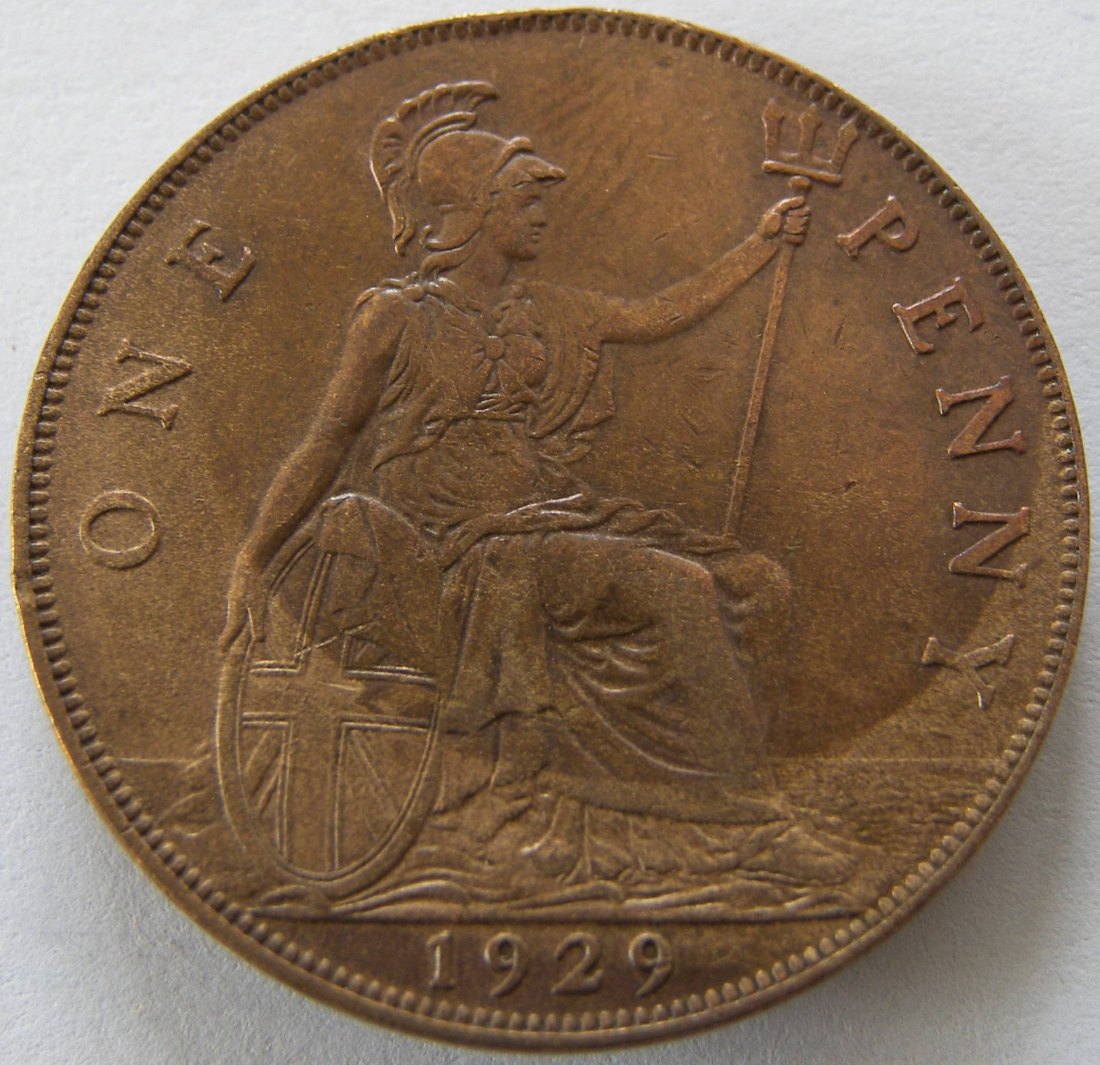  Grossbritannien One 1 Penny 1929   