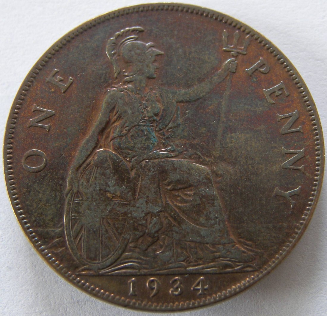  Grossbritannien One 1 Penny 1934   