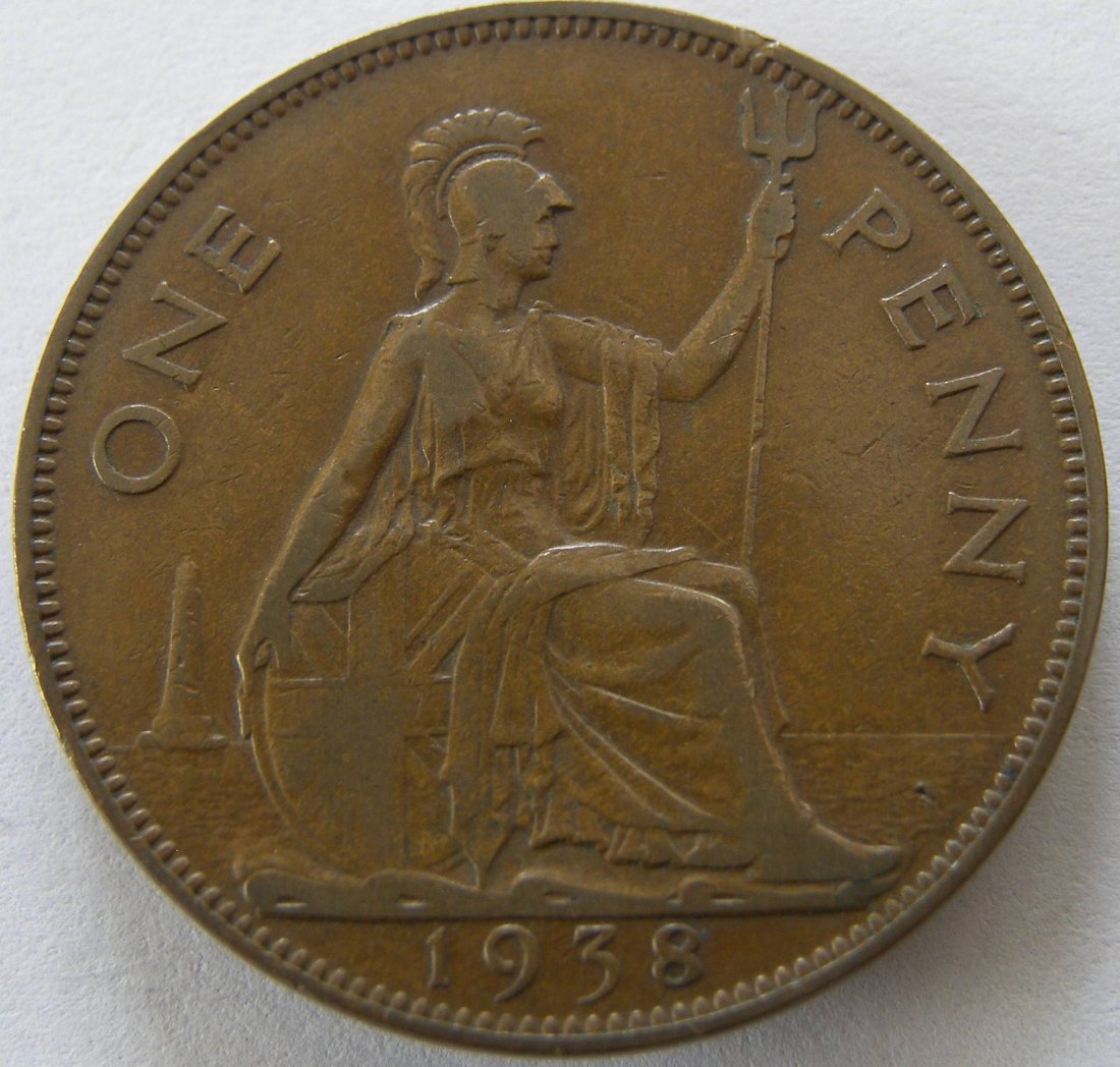  Grossbritannien One 1 Penny 1938   