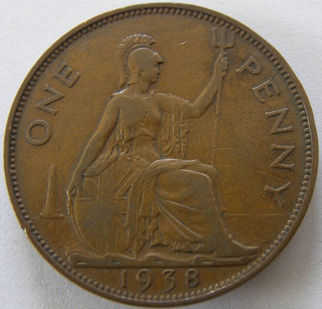  Grossbritannien One 1 Penny 1938   