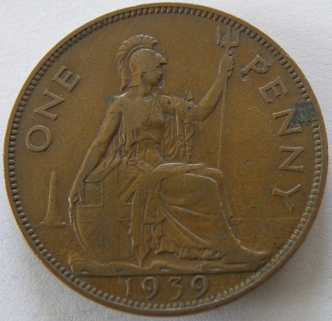  Grossbritannien One 1 Penny 1939   