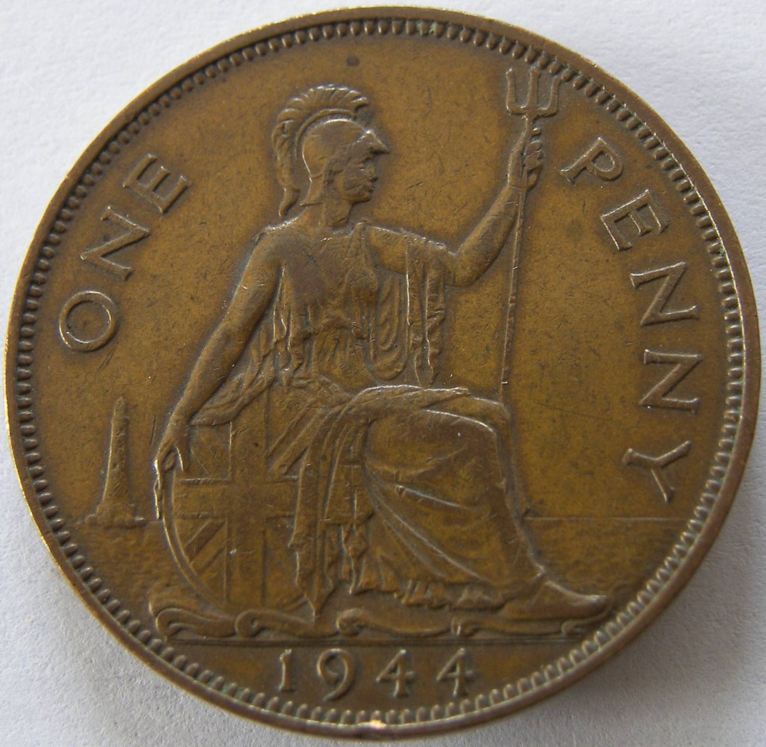  Grossbritannien One 1 Penny 1944   