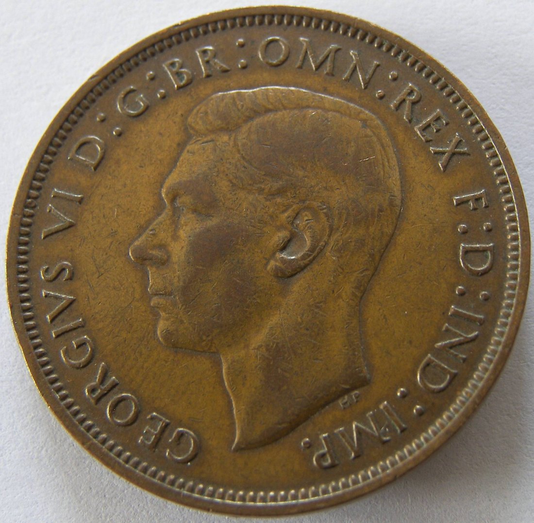  Grossbritannien One 1 Penny 1944   